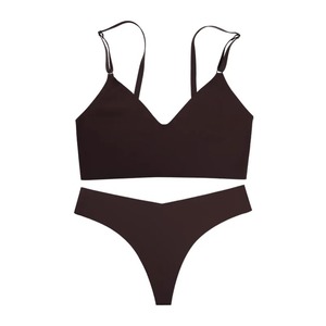 Embroidery Hot Sale Seamless <b>Bra</b> & Briefs Set - Product Image 5