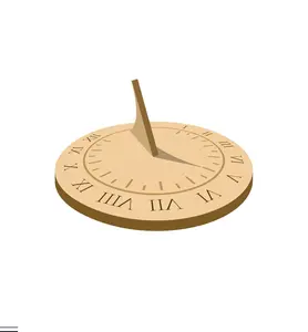 Sundial ancient sun clock with roman numbers vector Made In India By Adiba Home Decor