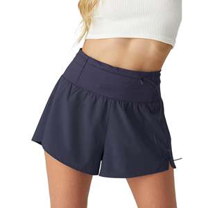 Logo personnalisé femmes taille haute sans couture Gym Shorts poche téléphone Scrunch fesses entraînement Yoga jupes pour l'été Tennis femmes Style - Product Image 3