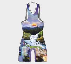 เสื้อกล้ามนักมวยปล้ำโพลีเอสเตอร์แบบระเหิดสำหรับเด็กและเยาวชนชุดต่อสู้ปรับแต่งได้ตามต้องการ - Product Image 5