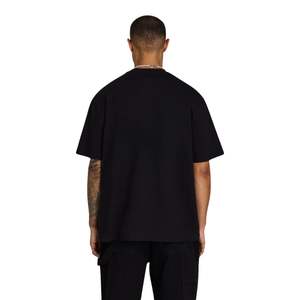 MensDark Camiseta de gran tamaño 100% algodón 190 GSM Streetwear Staple Tee Impreso Front Back Logo Drop Shoulder Relaxed Fit Shirt - Product Image 5