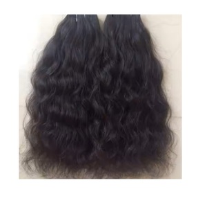 Paquetes de cabello humano ondulado Premium camboyano virgen crudo, paquetes de cabello a granel de trama de máquina virgen cruda de templo, cabello virgen indio crudo - Product Image 3