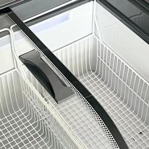 Hot Bán Cong Cửa Kính Duy Nhất Nhiệt Độ <span class=keywords><strong>Ice</strong></span> Cream Và Thịt Máy Làm Lạnh Tủ Đông Lạnh Hiển Thị Cooler - Product Image 4