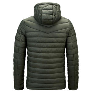 Abrigos Acolchados de Invierno de Alta Calidad para Hombre, Tallas S-XXXL, de Poliéster, Color Sólido, Ligeros, con Capucha, Cierre de Cremallera, Calefactables, Estampados, Casuales, Cortos - Product Image 4