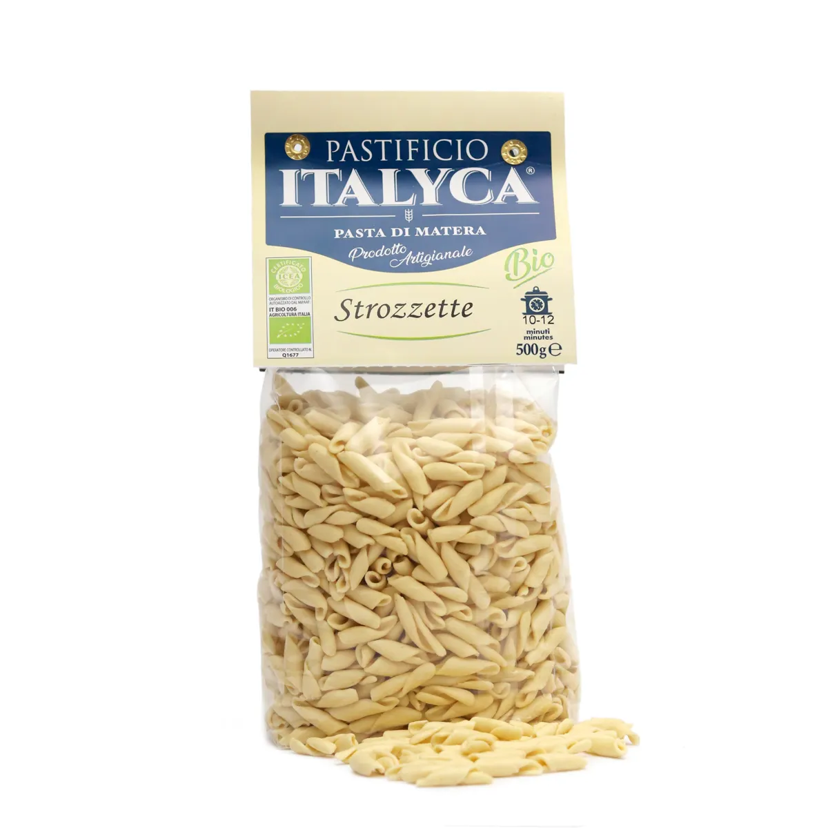 Perfetta qualità strozzette 500g certificata pasta artigianale biologica made in italy pasta secca italiana