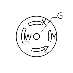 NEMA L21-30 30A 120/208V AC Flanged Outlet - Product Image 5