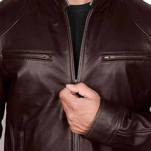 Veste en cuir pour homme grande taille en gros, hiver, capuche, logo sur le devant en toile, service OEM personnalisé, respirante - Product Image 3