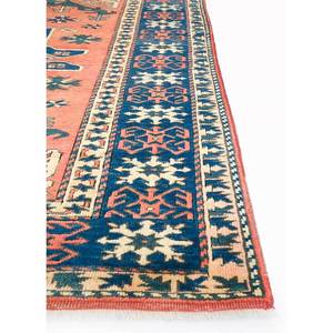 Tapis en laine noués à la main Nuray, motif abstrait rectangulaire 9x12 pour couloir, salon et chambre à coucher Pae-1194 en rouge et orange - Product Image 4