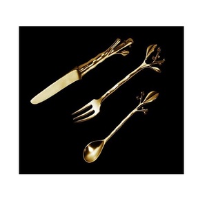 Juego de cubiertos plateados de acero inoxidable con mango, conjunto de vajilla pulido con espejo para Hotel, gran oferta - Product Image 5