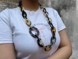 Collier de luxe en corne de buffle fait à la main, bijoux naturels et durables pour femmes, haute qualité - Product Image 5