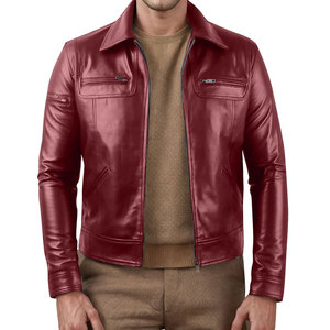 Fashion Forward Design <b>Leather</b> <b>Jacket</b> with Stand Collar Breathable & Eco-Friendly for Outdoor Adventures Casual Use <b>Men</b> Winter - Product Image 1
