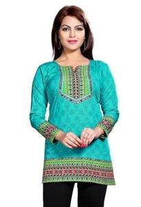 Lichtgewicht Bedrukte Katoenen Kurti Voor Vrouwen Perfect Voor Warm Weer Van Indiase Leverancier Voor Bulkexport - Product Image 6