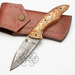 Couteau Pliant Tactique Damas Couteau de Poche - Product Image 1