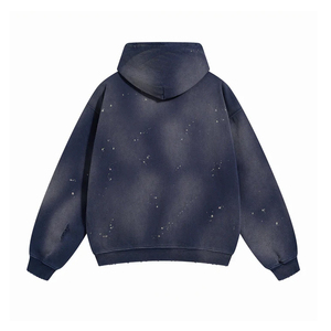 <b>Black</b> Blank Heavyweight Vintage Acid Wash Hoodie <b>Men</b> Unisex 100% Cotton Hoody Jacket With Pocket <b>Tie</b> Dye SPRY WASH - Product Image 5