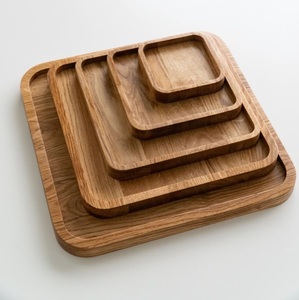 Bandeja de Madera Artesanal Art Deco para Decoración del Hogar y Bodas, Multifuncional, Eid Mubarak Ramadán - Product Image 1