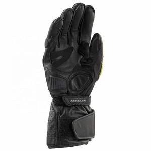 Guantes Largos de Cuero para Motociclismo de Alta Protección con Nudillos Reforzados - Product Image 2