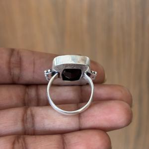 Bague ovale en argent sterling 925 avec pierre précieuse en onyx noir d'origine, tendance et très vendue, prix d'usine, bijoux pour femmes - Product Image 3