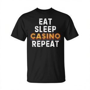 Camiseta Eat Sleep Casino Repeat para amantes del casino y los juegos de azar - Product Image 2