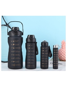 Bottiglia motivazionale Multi-capacità 4-in-1 con adesivi in plastica colorata leggera per uso esterno (96/64/30 OZ) - Product Image 4