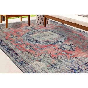 Tapis de style Oushak à motifs médaillon : Tapis décoratif doux imprimé, tapis en chenille - Product Image 1