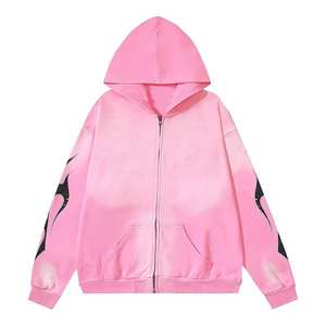 Sudadera de gran tamaño con bordado personalizado 320gsm Heavyweight 100% Cotton con estampado digital teñido liso - Product Image 1