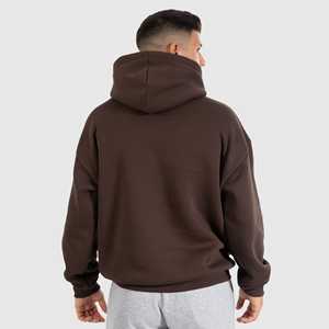 100% coton pull sweat personnalisé OEM/ODM hommes coupe régulière à capuche Logo en relief imprimé grande taille unisexe polaire hiver - Product Image 2