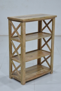 Solid Mango Wood Open Storage Display <b>Shelf</b> <b>Set</b> Industrial Design Style Kitchen & Home Living Room Cabinets for Hotel Use - Product Image 2