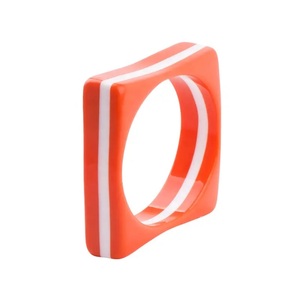 New Best Quality Geometric Acrylic <b>Bangle</b> <b>Bracelet</b> Colorful With White Stripe Trendy Stylish Square Shape Unisex Fashion <b>Bangle</b> - Product Image 5