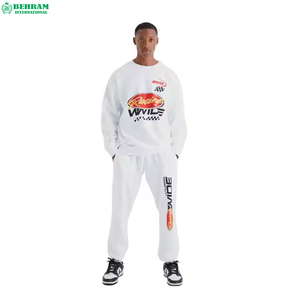 Survêtements de luxe personnalisés 100 % coton, écologiques, respirants, style streetwear, avec taille élastique, grandes tailles, pour l'hiver - Product Image 2