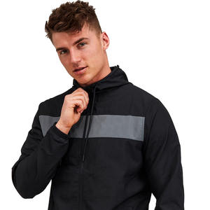 Customized Lightweight Men's Outdoor <b>Windbreaker</b> Jacket <b>Black</b> Waterproof Canvas with Zipper on Sale - Product Image 5