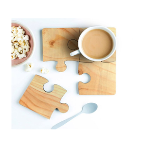 Posavasos de rompecabezas de madera hecho a mano nuevo creativo más vendido posavasos de rompecabezas de madera venta superior - Product Image 1