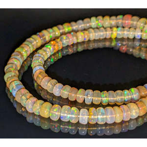 Perlas de Ópalo de Fuego Etíope 100% Naturales, Grado AAA+, Cristal Suelto de Alta Calidad, Forma Redonda Lisa de 5-6 mm, 15 Pulgadas - Product Image 1