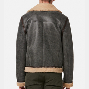 แจ็คเก็ตหนังแกะแท้สั่งตัดแบบใหม่ล่าสุด ดีไซน์ใหม่สำหรับฤดูหนาวและฤดูใบไม้ร่วง เสื้อผ้าบุรุษ แจ็คเก็ตหนังขนสัตว์ - Product Image 2