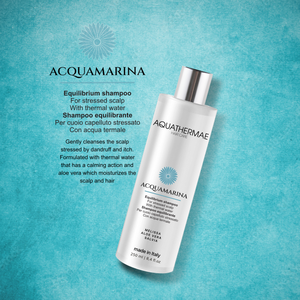 AQUATHERMAE Acquamarina Equilibrium Made In Italy Liquid <b>Shampoo</b> 250ml For Stressed Hair With Thermal Water Moisturizing - Product Image 3