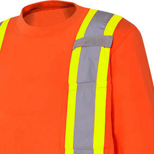 Manufacturer of Custom Logo Safety Reflective Hi <b>Vis</b> Long Sleeve Top <b>Shirts</b> Men <b>High</b> Visibility Construction Work <b>T</b> <b>Shirts</b> - Product Image 3