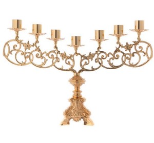 Candelabro de Metal para decoración de Iglesia, candelabro de Altar para ceremonias religiosas de Iglesia, Decoración de mesa de adoración, uso espiritual y sagrado - Product Image 1