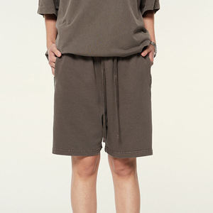 2025 Fashion Casual Eco-Friendly 100% Cotton Loose Fit Summer <b>Shorts</b> <b>Elastic</b> <b>Waist</b> Front Logo-Customizable Logo Trendy <b>Shorts</b> - Product Image 6