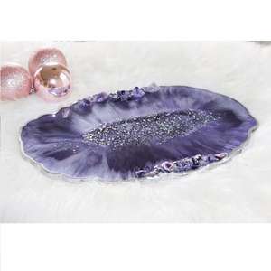 Moderna y Hermosa Bandeja de Servir India Hecha a Mano con Resina y Pintada a Mano para Cocina, Comedor y Decoración del Hogar, Artesanía Atemporal TC-638 - Product Image 1