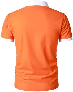 เสื้อโปโลแขนสั้นผ้าไหมผสมฝ้าย 60% แบรนด์ดัง ปักโลโก้ได้ตามต้องการ สำหรับผู้ชาย เสื้อยืดโปโลสีพื้น - Product Image 2