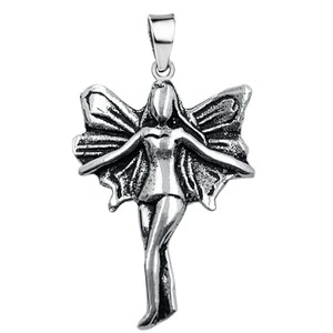 Colgante de Ninfa de plata de 16 mm Retro religioso plateado Aleación de Zinc joyería personalizable Animal con cristales de perlas de diamante - Product Image 1