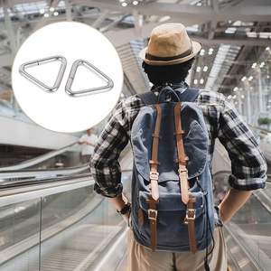 Anneaux triangulaires en métal en gros, anneaux de jonction triangulaires en vrac avec clip à ressort et crochet à déclenchement, porte-clés pour sacs à main - Product Image 4