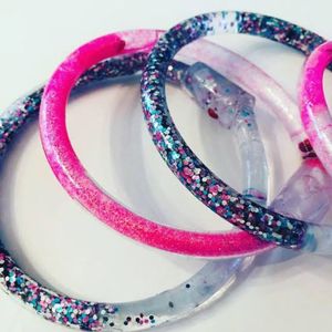 Acetate Bangle Irregular Shape Fashional Colourful High Quality Resin <b>Bracelet</b> from India - Product Image 3