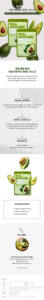 Farmstay Avocado NATURAL ESSENCE MASKPACK Feuille de masquage pour le visage Cosmétiques coréens - Product Image 2