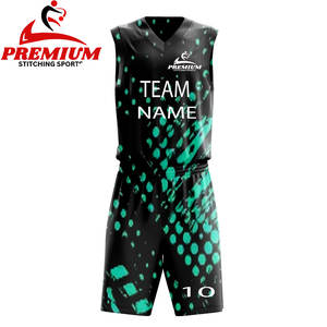 ชุดบาสเก็ตบอลคุณภาพสูงแบบใหม่ ผลิตจากผ้าโพลีเอสเตอร์ แห้งเร็ว สามารถปรับแต่งสีได้ - Product Image 1