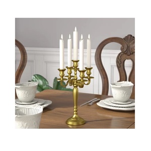 Bougeoir cuboïde de vendeur chaud fait de bougeoir en métal pour la fête de mariage et la décoration de table produit de fabrication indienne - Product Image 4