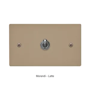 Morandi color electric standard wall toggle switch panel 1-6 Gang 2 Way