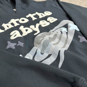 Meilleur matériau à manches longues bouffantes impression sweats à capuche à la mode nouvelle collection d'hiver motif solide à capuche plaine teint Techniques - Product Image 4