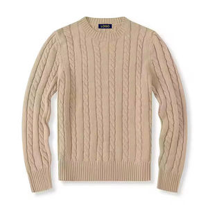 Pull en laine pour homme avec logo personnalisé 2025, style décontracté, coupe ajustée, style vintage classique, design vintage classique, pull en tricot torsadé - Product Image 1