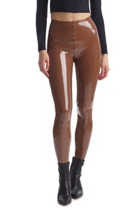 Women's High Waist Faux <b>Leather</b> Yoga <b>Leggings</b> OEM Seamless Gym Wear Fitness Tights Casual Summer Style - Product Image 5
