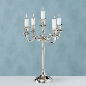 Hot Selling Metal 5 Arms <b>Candelabra</b> for Home and Wedding Decoration Silver Finished Floor <b>Candelabra</b> Handicrafts - Product Image 1